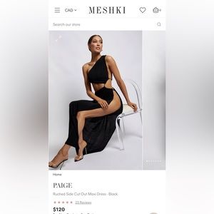 Mesh Black High Slit dress